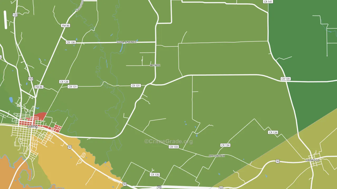 McNeil, TX Map of Vandalism Rates