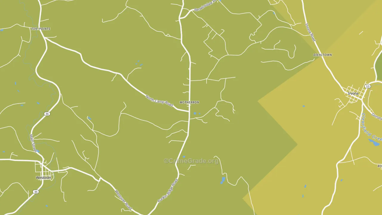 McPherron, PA Map of Vandalism Rates