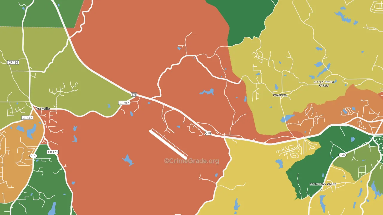 McPherson, GA Map of Vandalism Rates