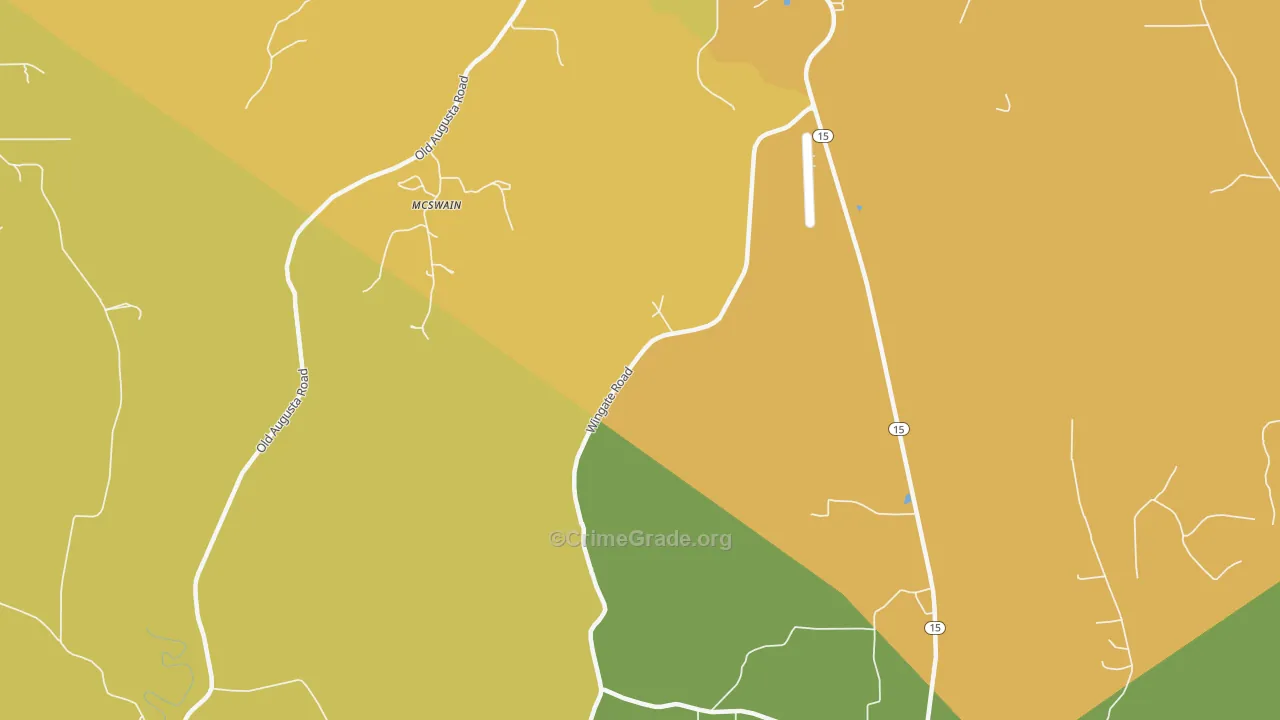 McSwain, MS Map of Vandalism Rates