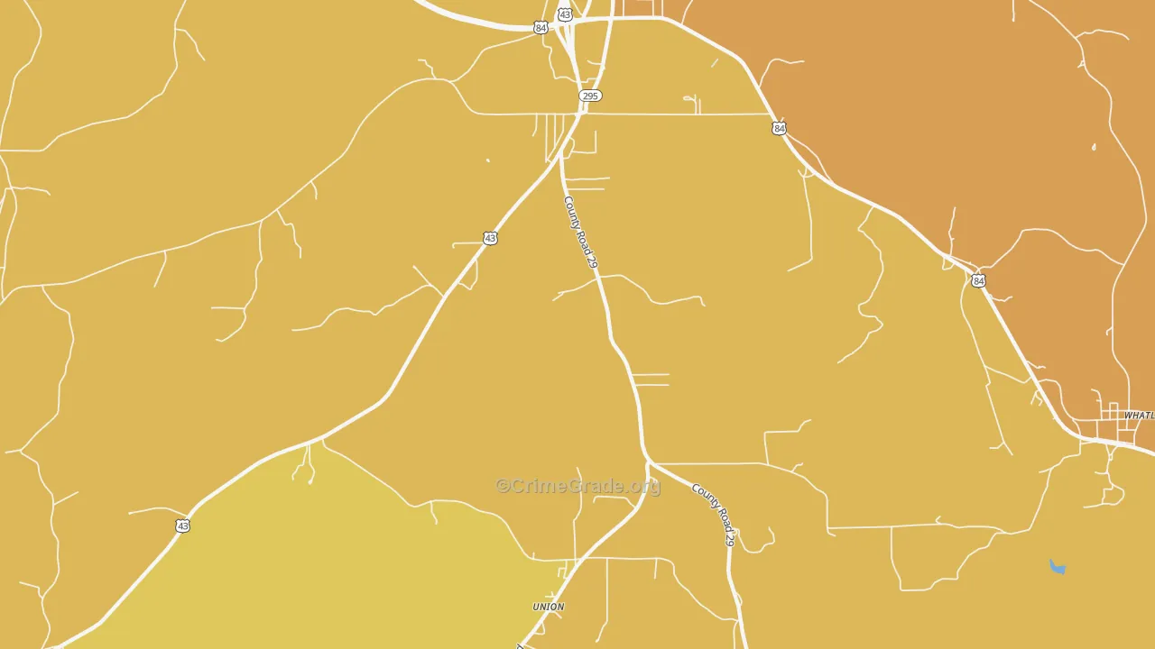 McVay, AL Map of Vandalism Rates
