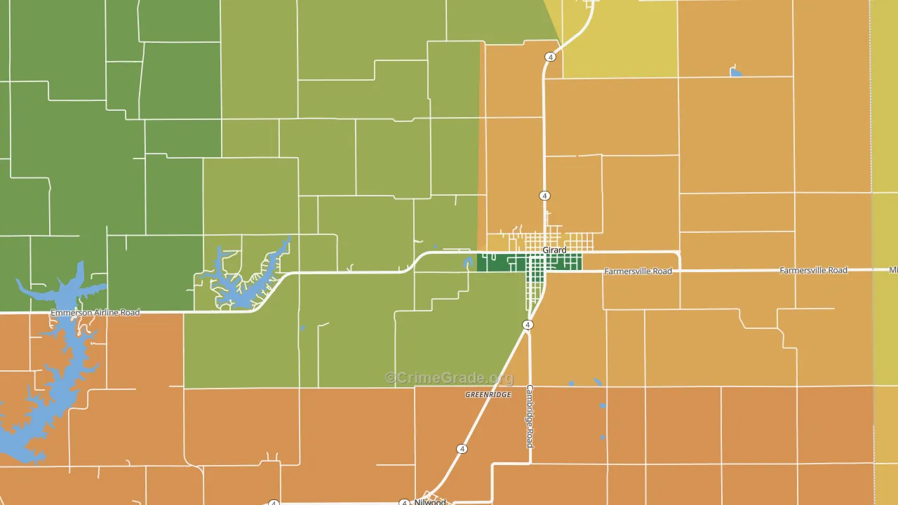 McVey, IL Map of Vandalism Rates