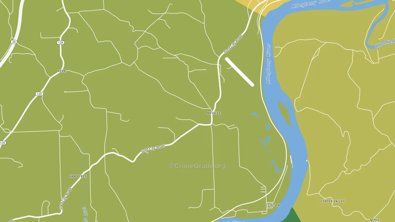 McVille, PA Map of Vandalism Rates