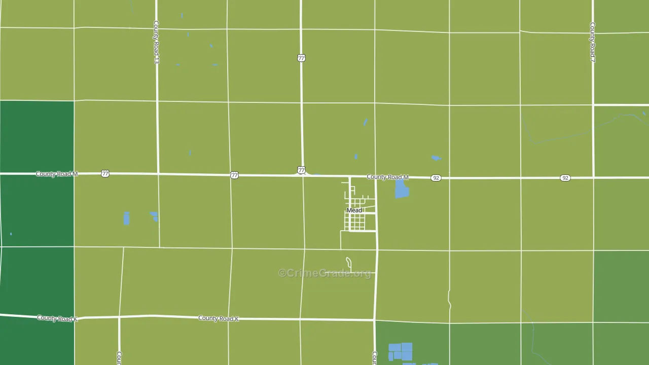 Mead, NE Map of Vandalism Rates