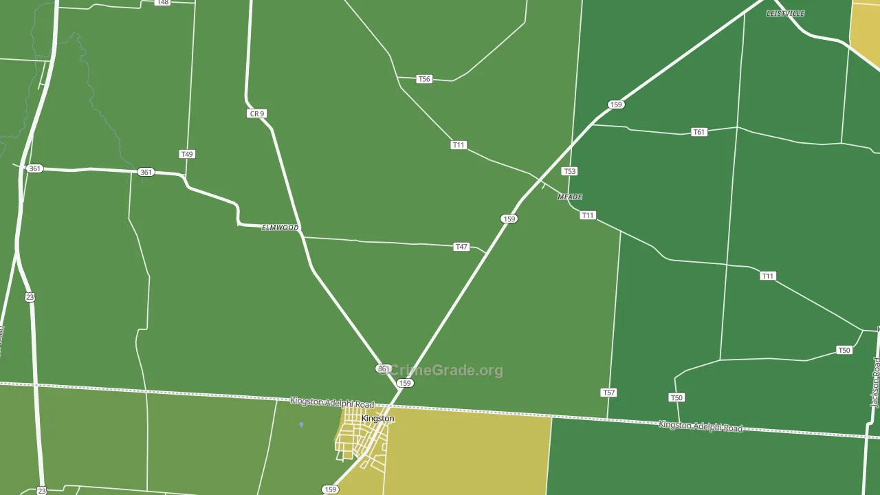 Meade, OH Map of Vandalism Rates