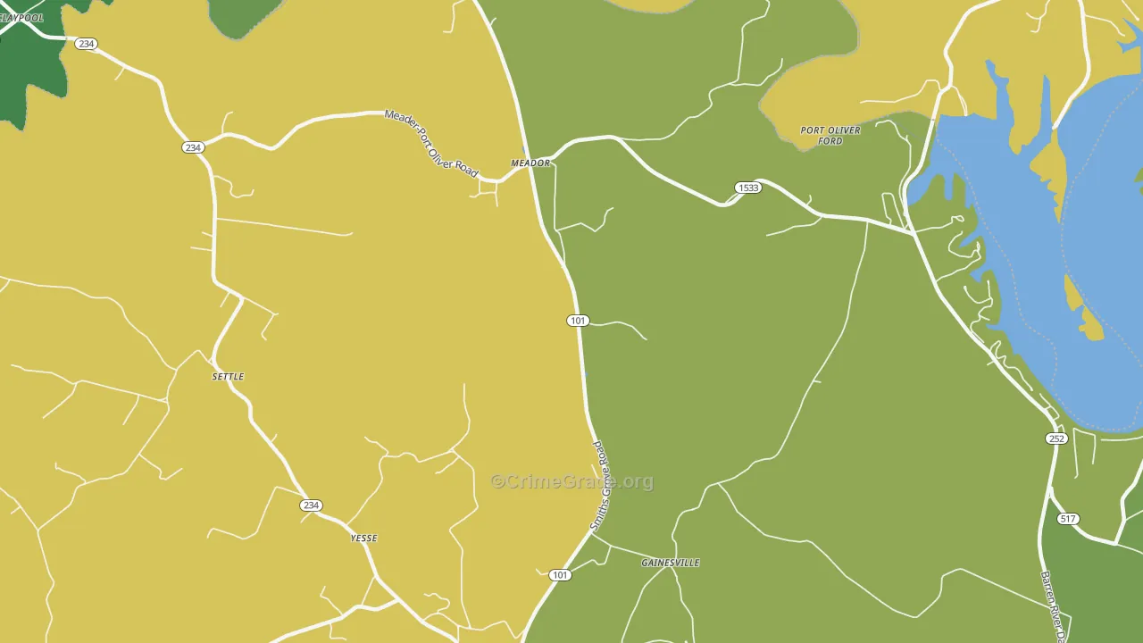 Meador, KY Map of Vandalism Rates