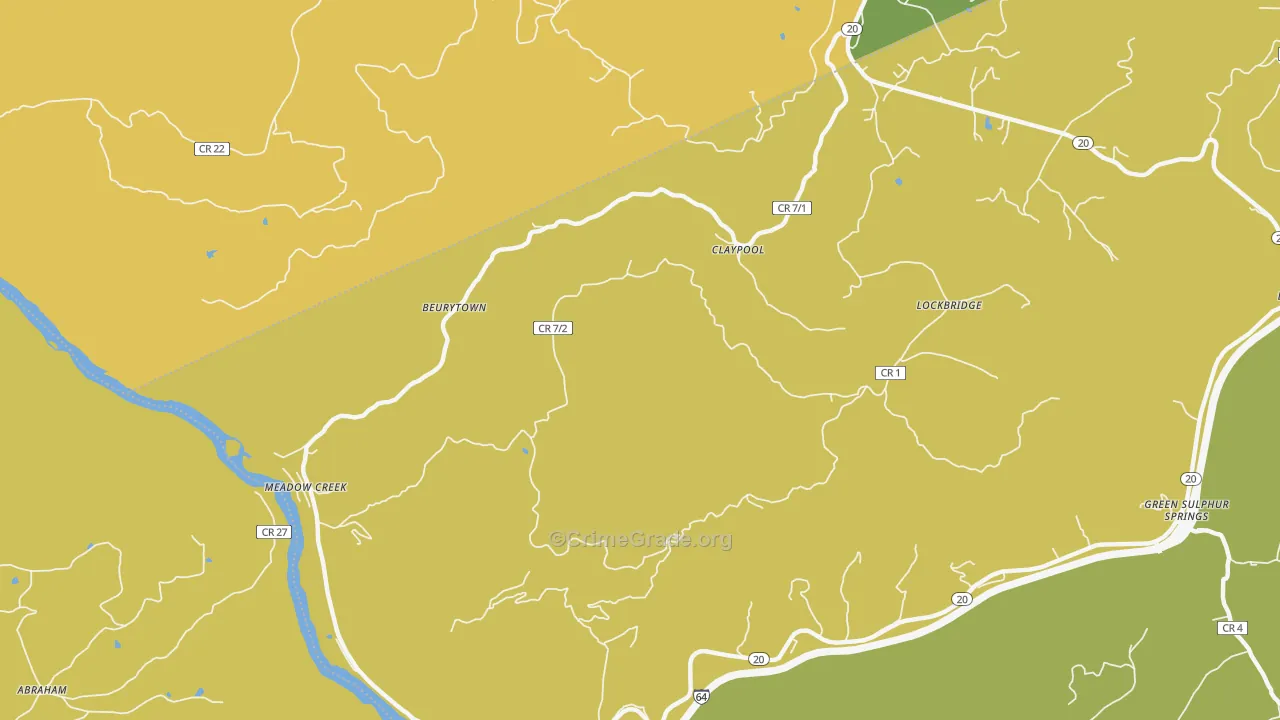 Meadow Creek, WV Map of Vandalism Rates