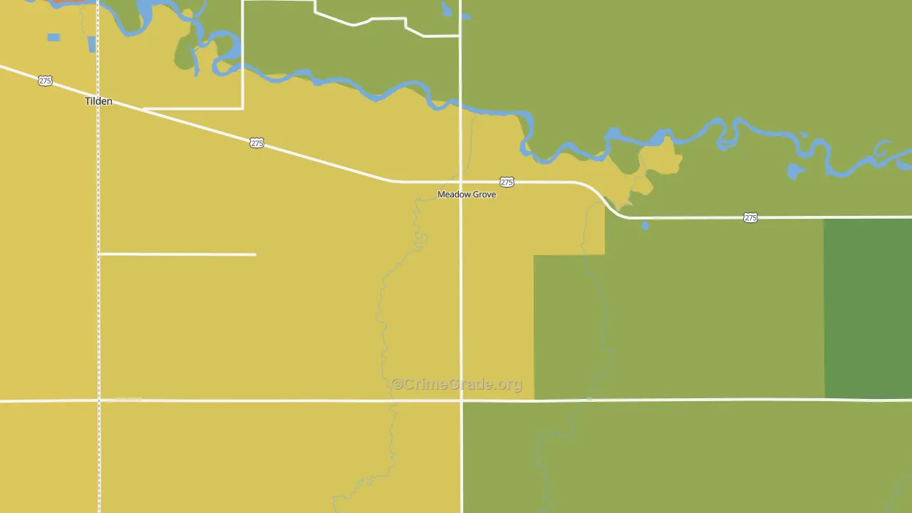 Meadow Grove, NE Map of Vandalism Rates