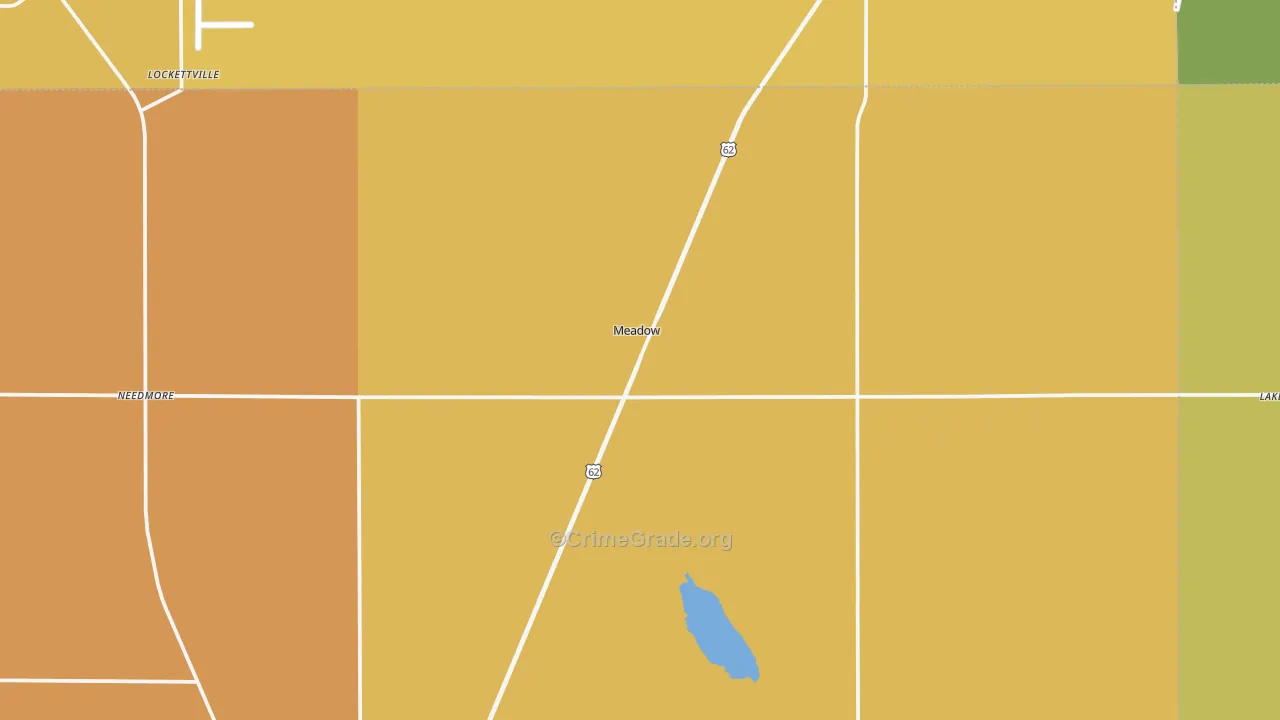 Meadow, TX Map of Vandalism Rates