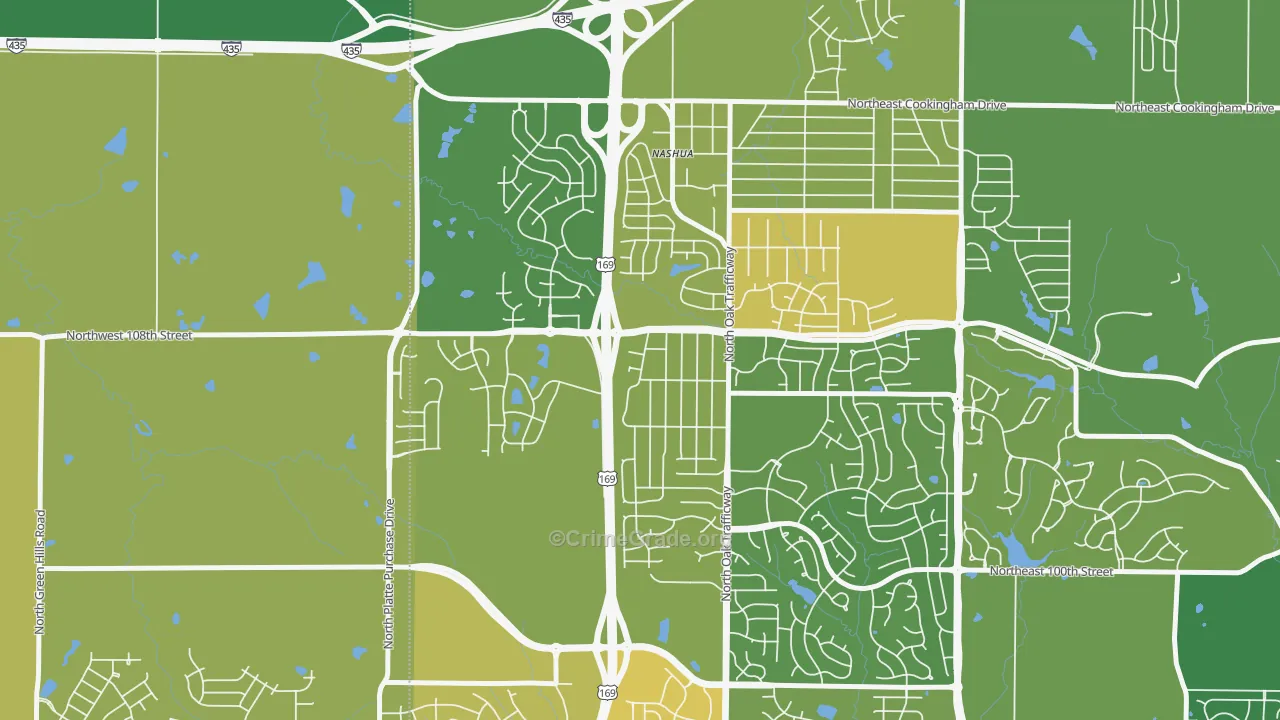 Meadowbrook Heights, Kansas City, MO Map of Vandalism Rates