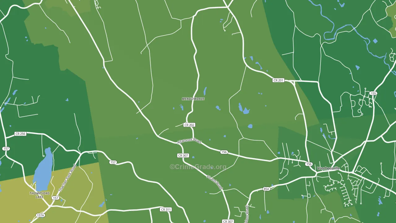 Meadowdale, NY Map of Vandalism Rates