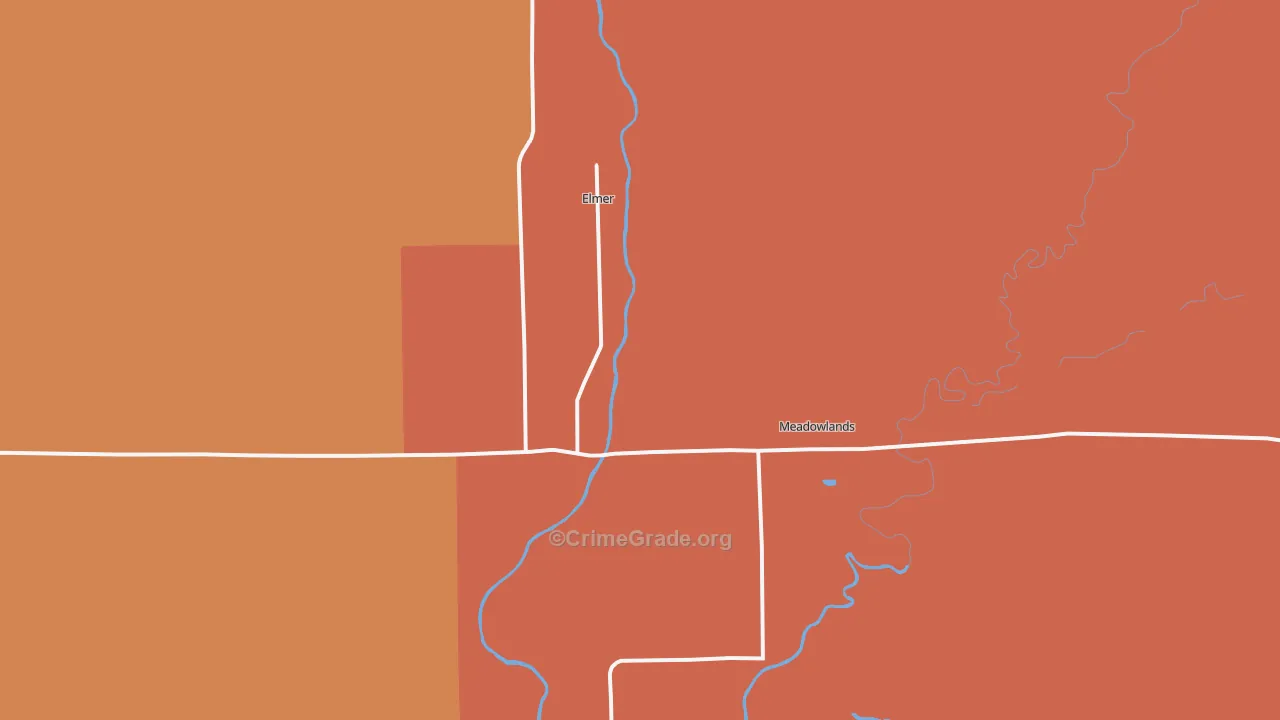 Meadowlands, MN Map of Vandalism Rates