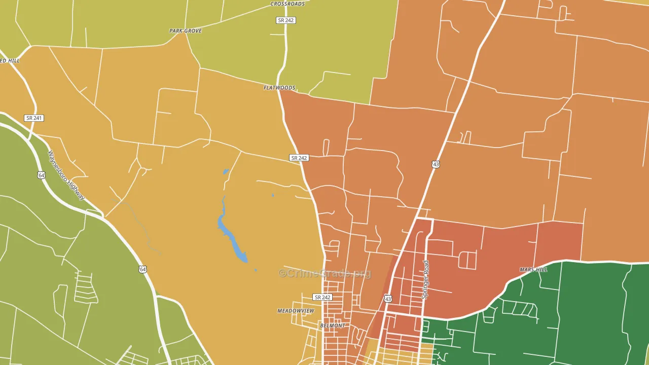 Meadowview, TN Map of Vandalism Rates