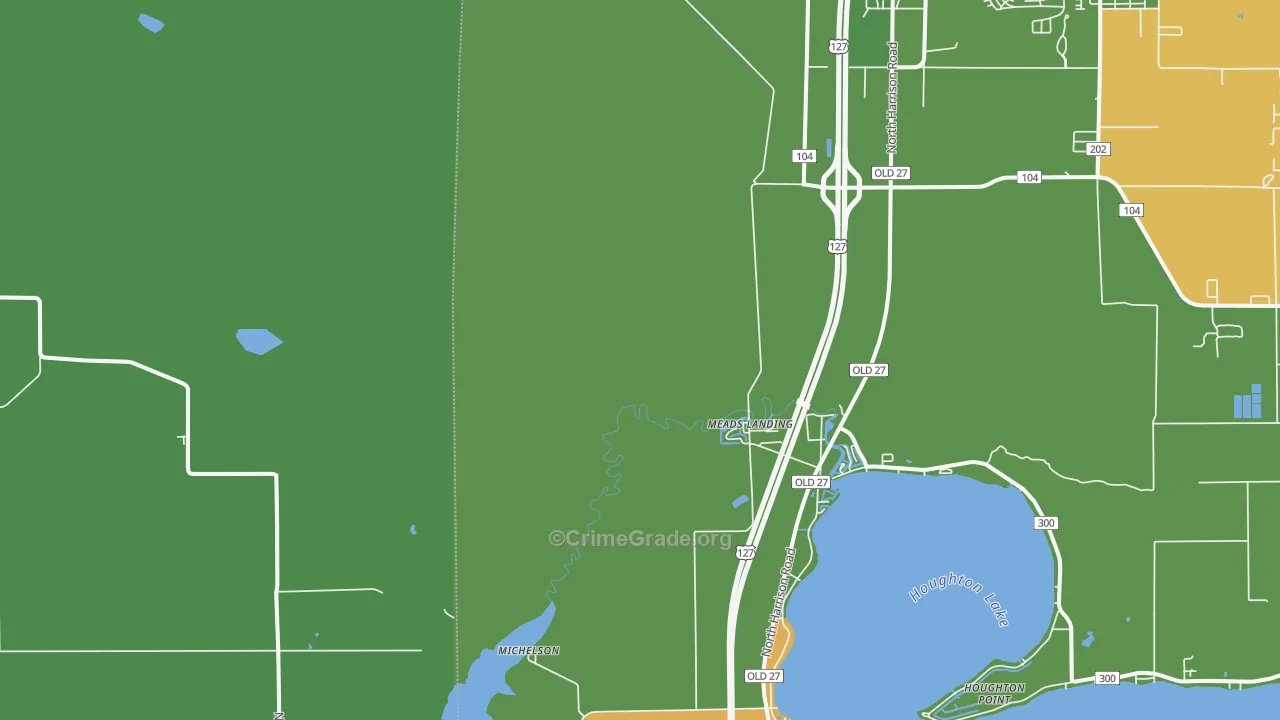Meads Landing, MI Map of Vandalism Rates
