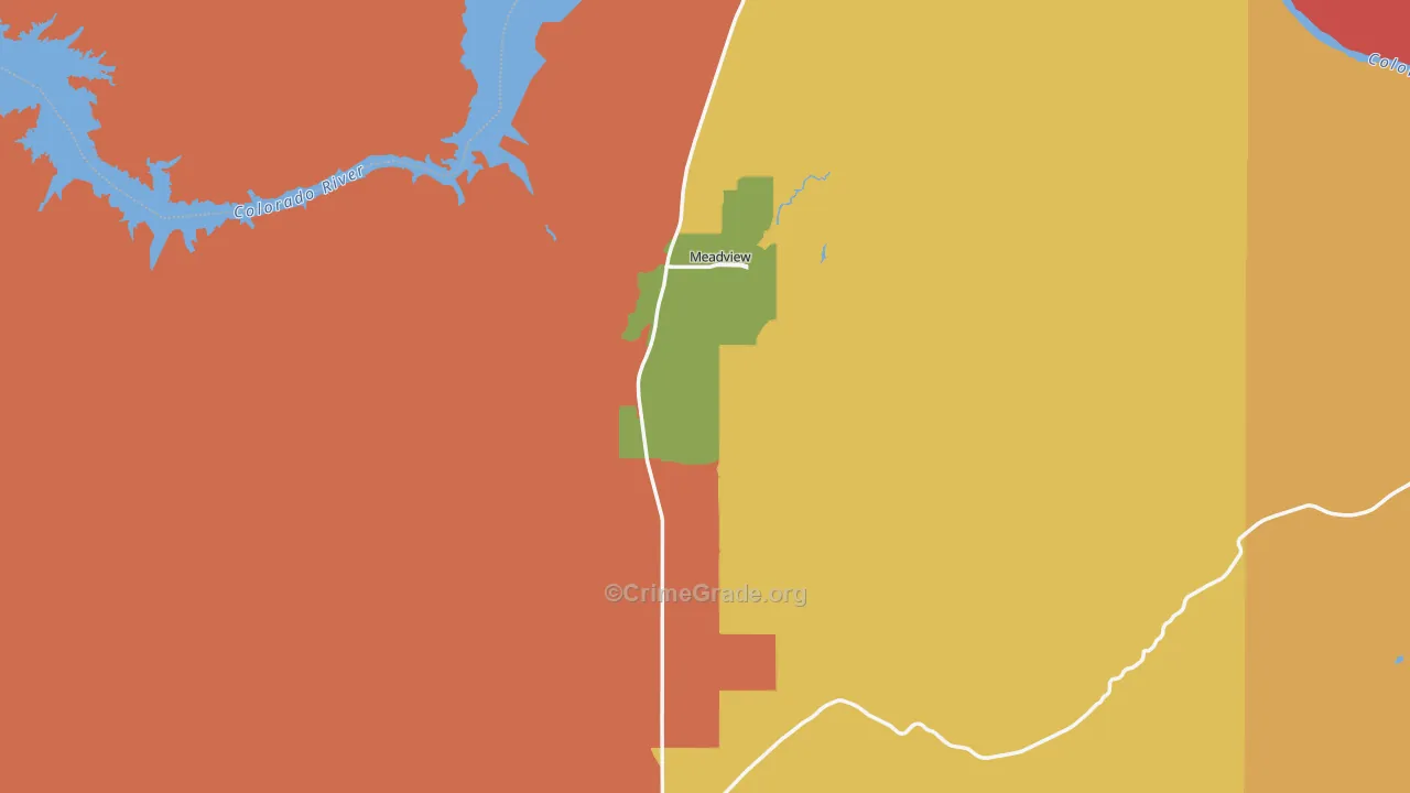 Meadview, AZ Map of Vandalism Rates