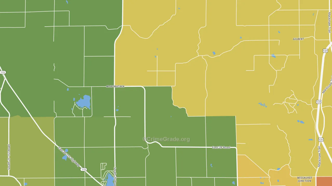 Meauwataka, MI Map of Vandalism Rates