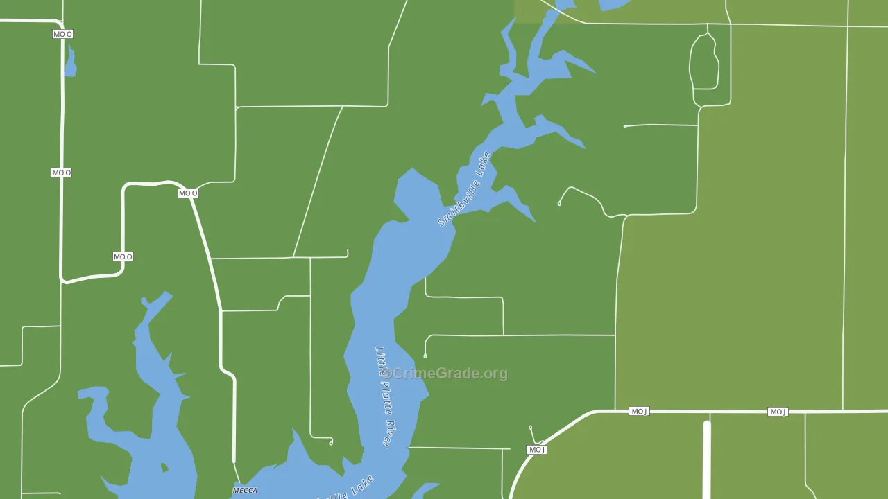 Mecca, MO Map of Vandalism Rates