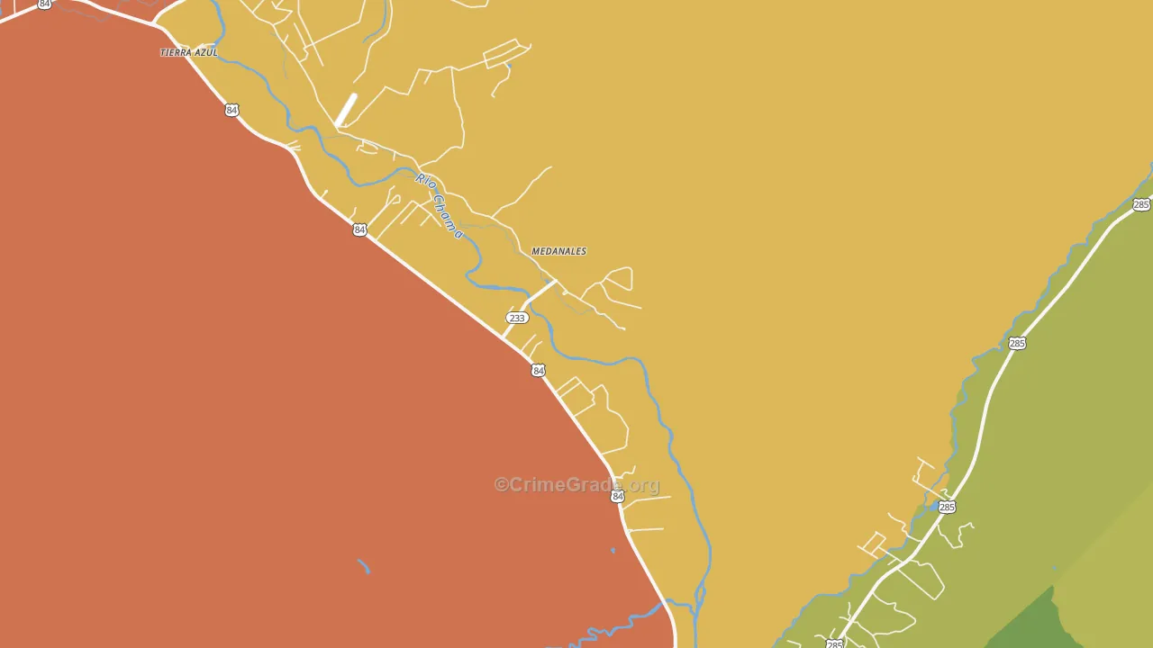 Medanales, NM Map of Vandalism Rates