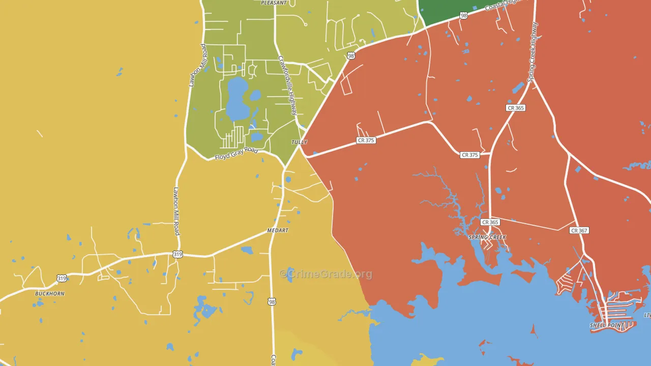 Medart, FL Map of Vandalism Rates