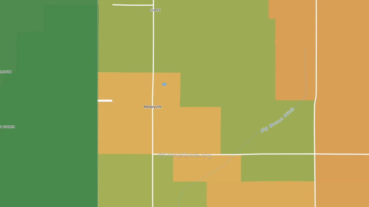 Medaryville, IN Map of Vandalism Rates