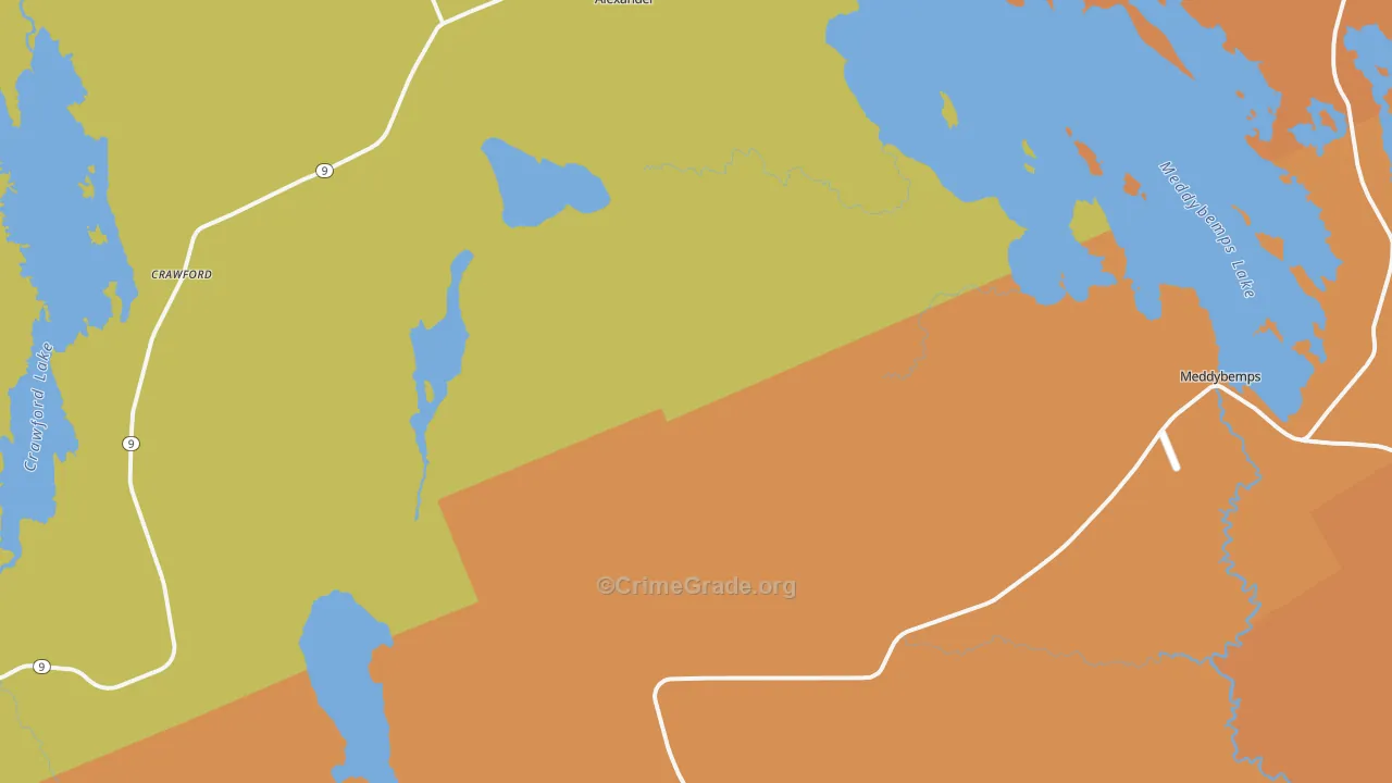 Meddybemps, ME Map of Vandalism Rates