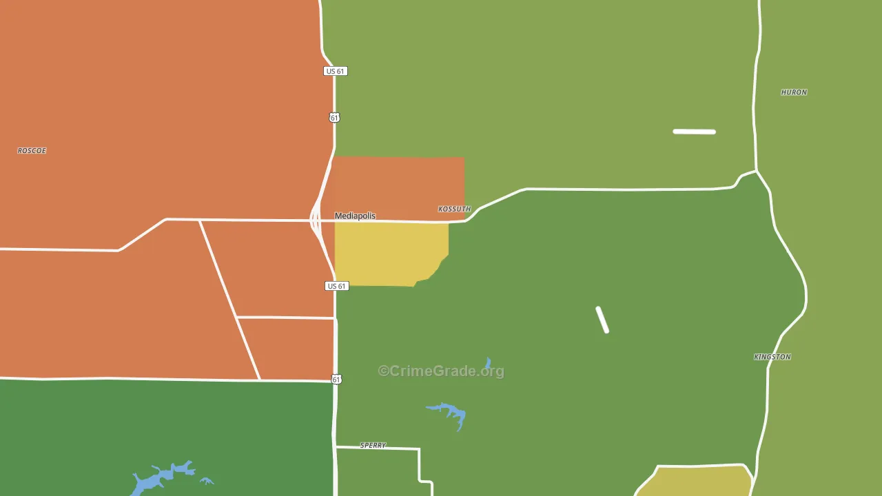 Mediapolis, IA Map of Vandalism Rates