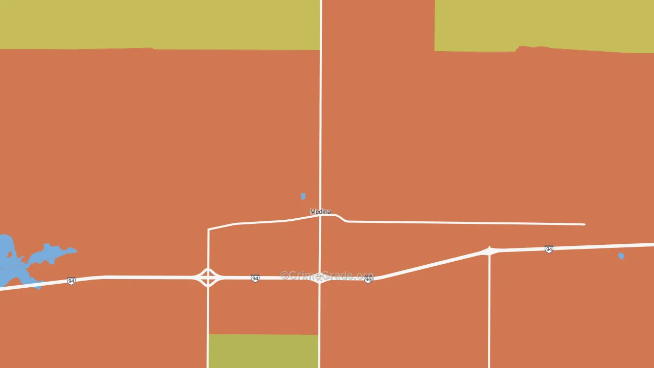 Medina, ND Map of Vandalism Rates