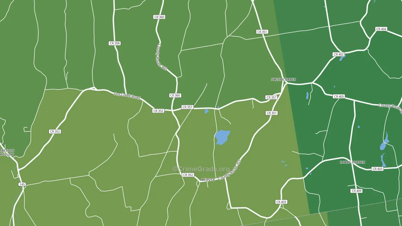 Medusa, NY Map of Vandalism Rates