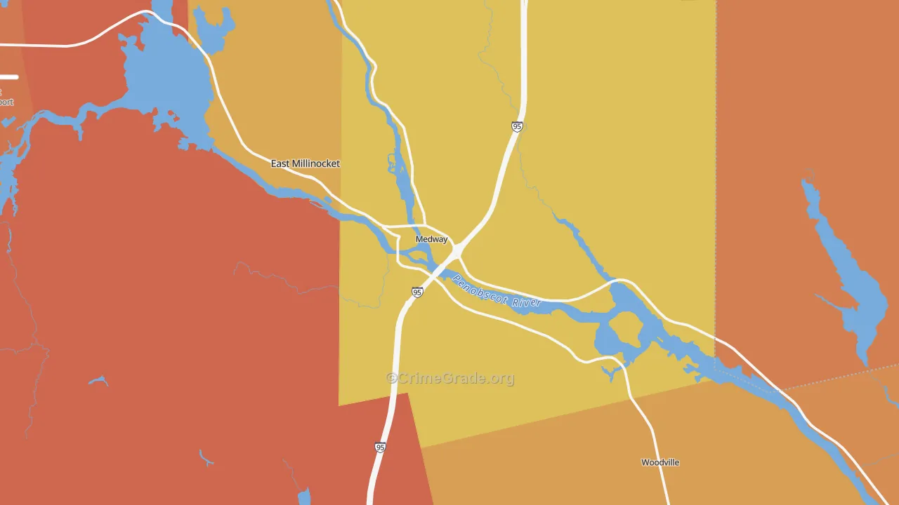 Medway, ME Map of Vandalism Rates