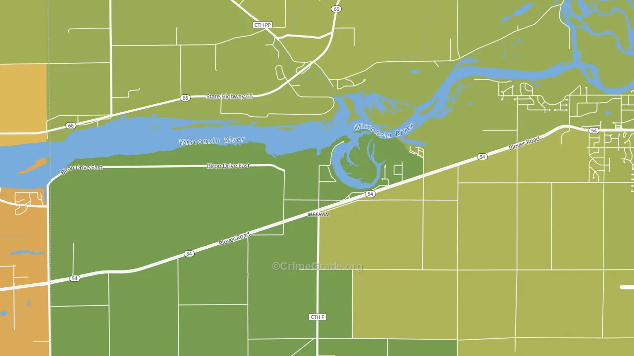Meehan, WI Map of Vandalism Rates