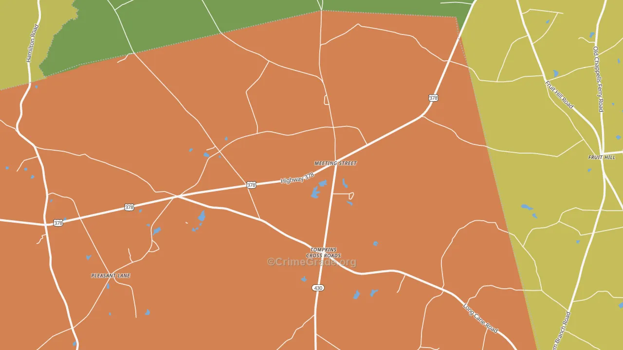 Meeting Street, SC Map of Vandalism Rates
