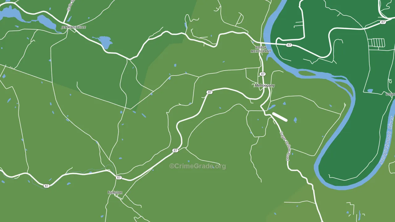 Mehoopany, PA Map of Vandalism Rates