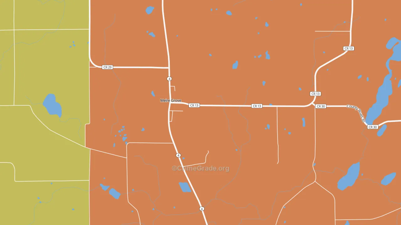 Meire Grove, MN Map of Vandalism Rates