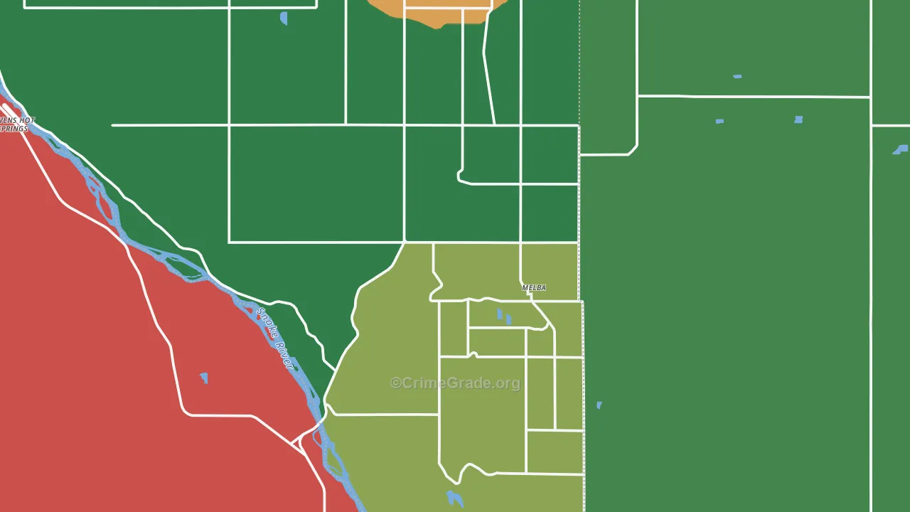 Melba, ID Map of Vandalism Rates