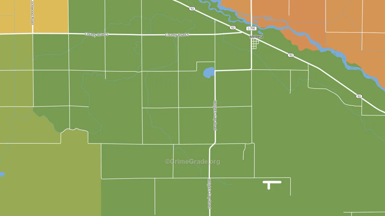 Melbeta, NE Map of Vandalism Rates