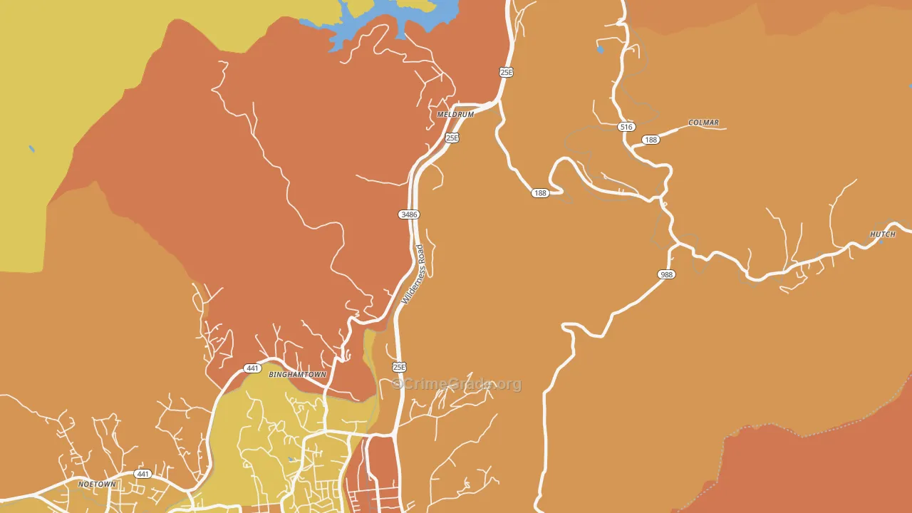 Meldrum, KY Map of Vandalism Rates