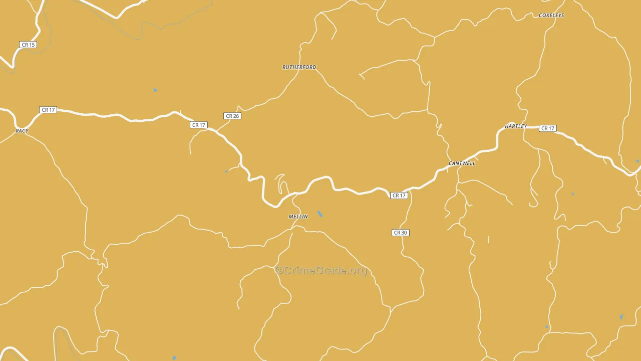 Mellin, WV Map of Vandalism Rates