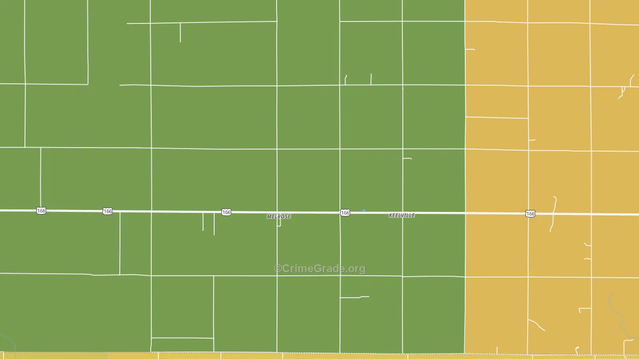 Melrose, KS Map of Vandalism Rates