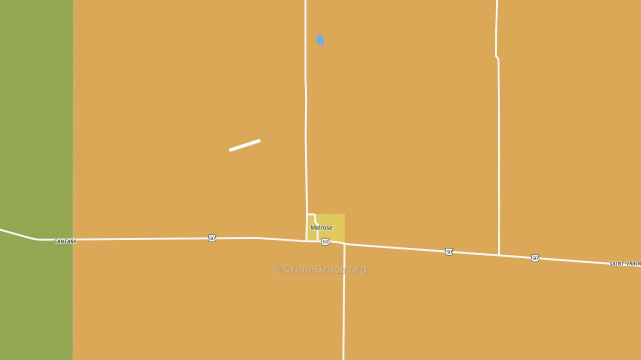 Melrose, NM Map of Vandalism Rates