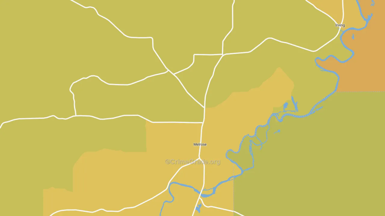 Melrose, WI Map of Vandalism Rates