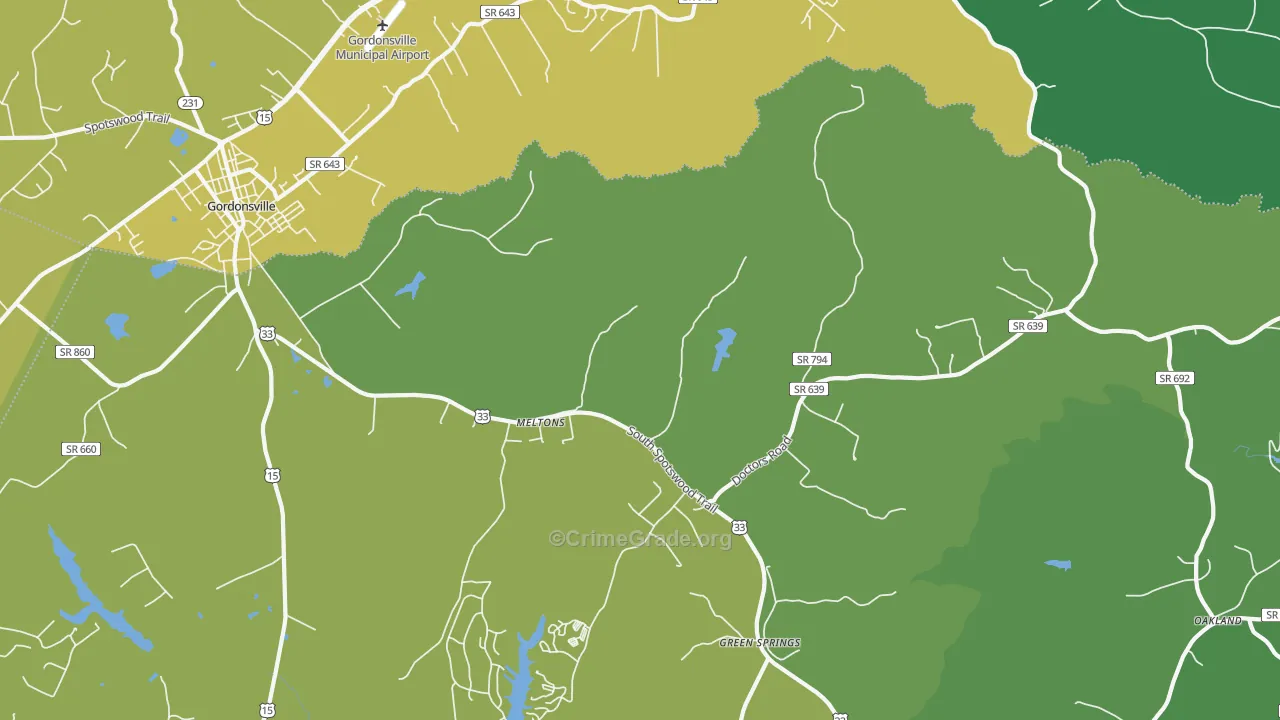 Melton, VA Map of Vandalism Rates