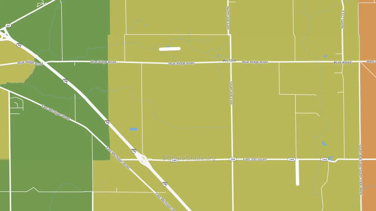 Meltzer, IN Map of Vandalism Rates