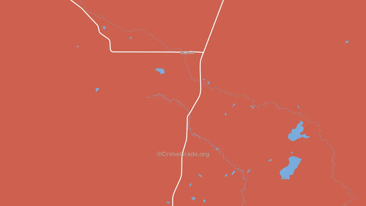 Melville, MT Map of Vandalism Rates