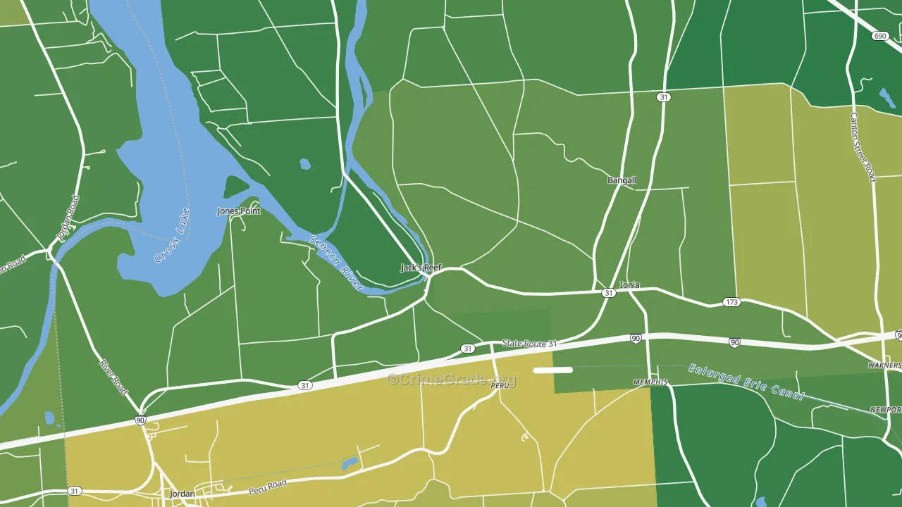 Memphis, NY Map of Vandalism Rates