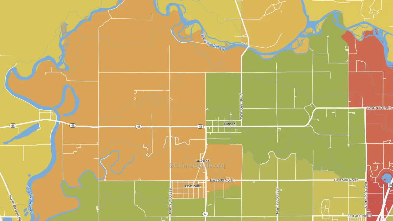 Menan, ID Map of Vandalism Rates