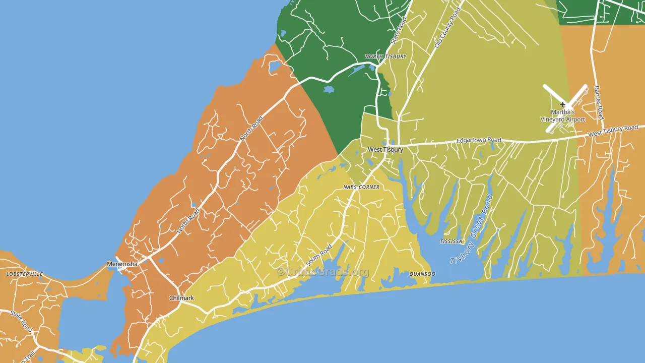 Menemsha, MA Map of Vandalism Rates