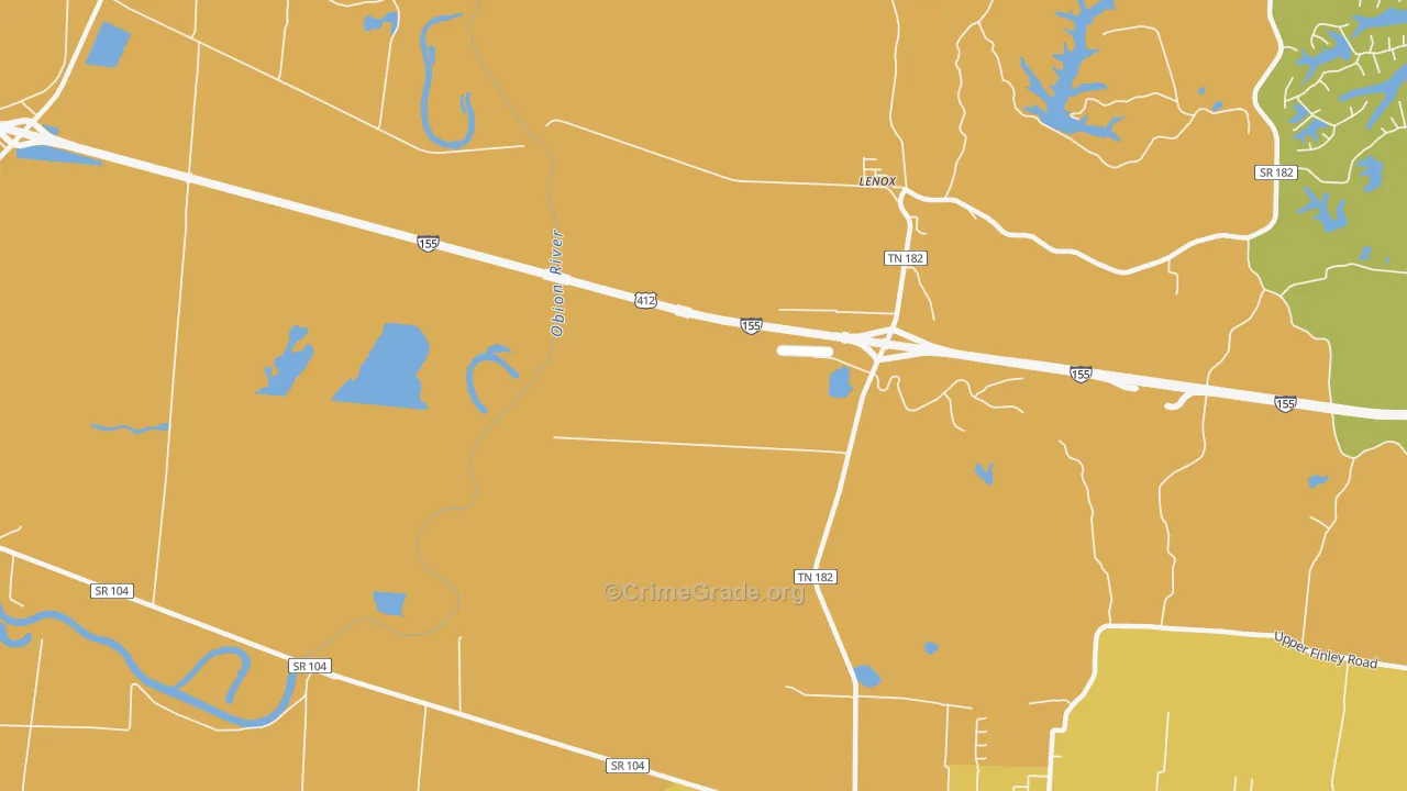 Mengelwood, TN Map of Vandalism Rates