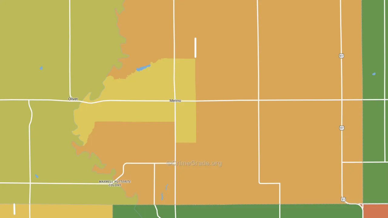 Menno, SD Map of Vandalism Rates