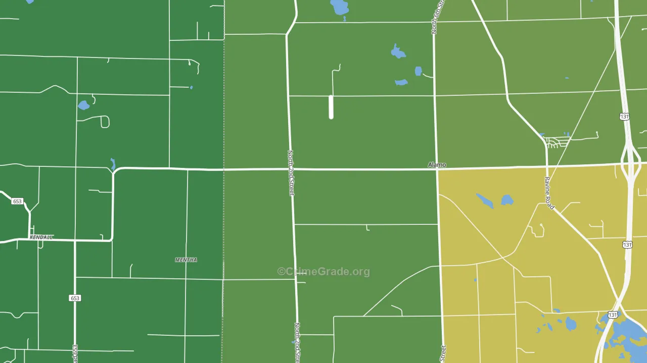 Mentha, MI Map of Vandalism Rates