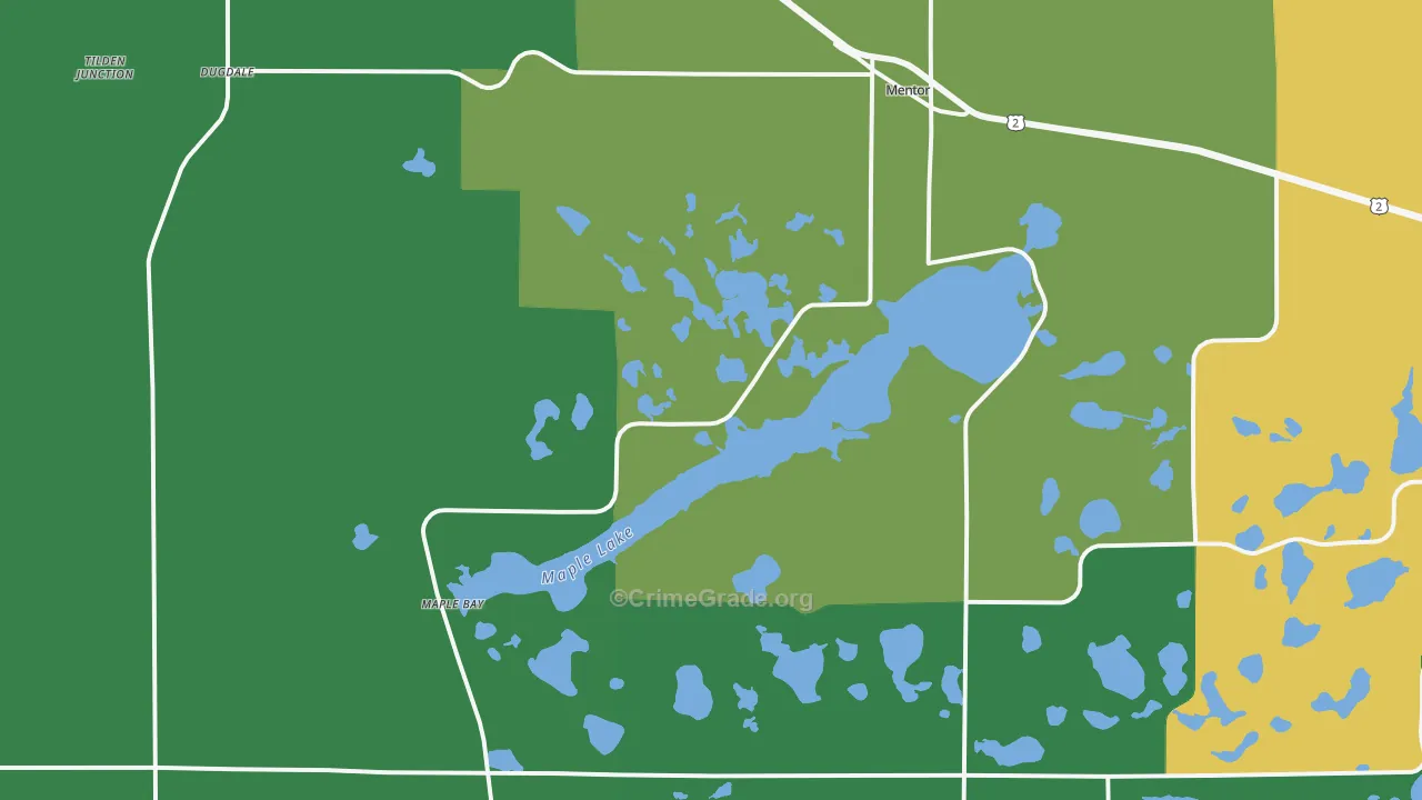Mentor, MN Map of Vandalism Rates